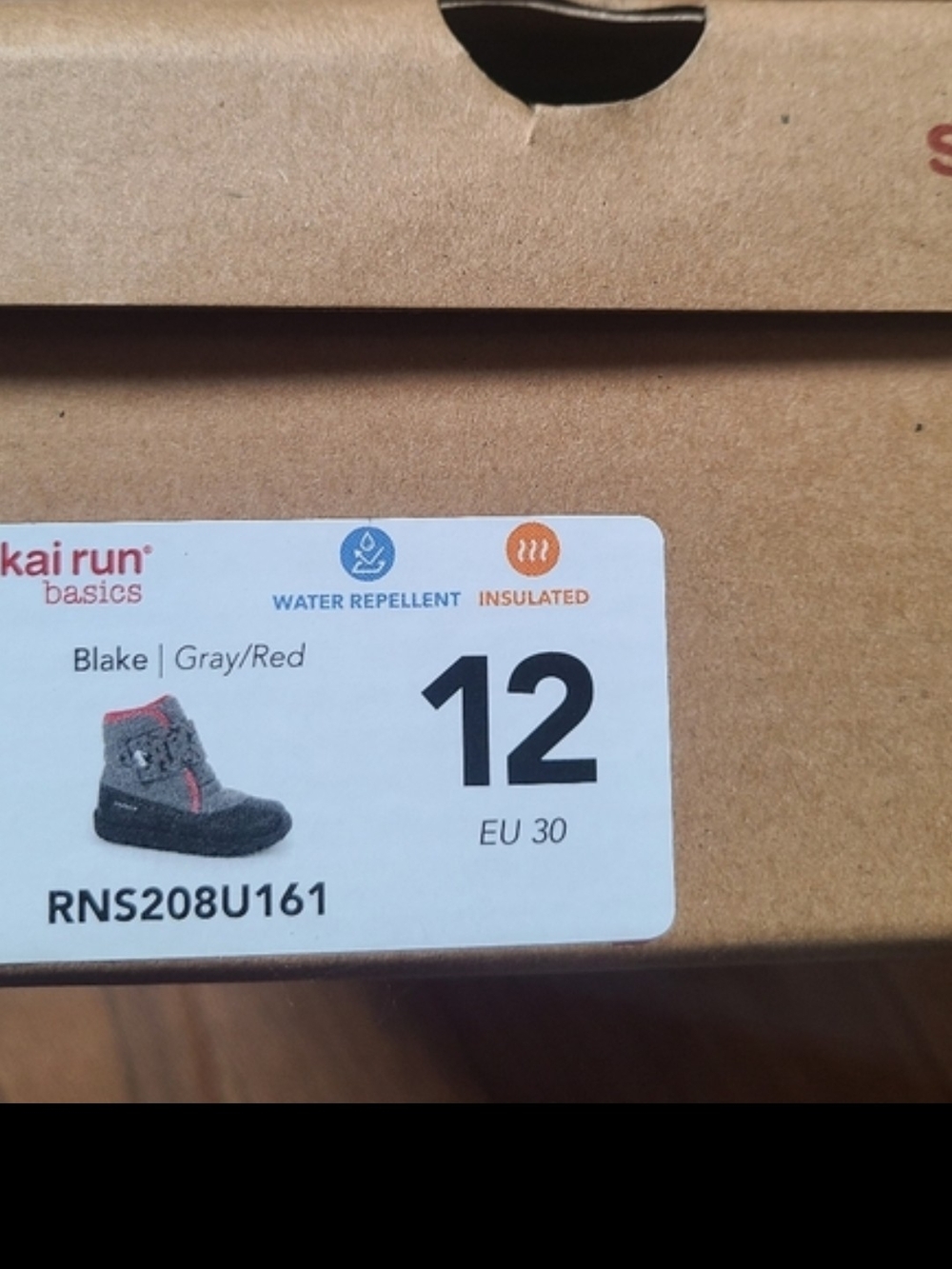 See Kai Run Blake Gray and Red Kids' Insulated Boots